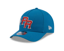 Load image into Gallery viewer, Puerto Rico New Era 9FORTY 940 Adjustable M-Crown Cap Hat Light Royal Blue Crown/Visor Red/White Logo Gray UV (Latin Embroidery)
