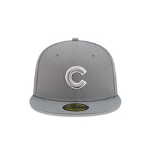 Load image into Gallery viewer, Chicago Cubs New Era MLB 59FIFTY 5950 Fitted Cap Hat Gray Crown/Visor Gray/White Logo Gray UV