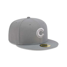 Load image into Gallery viewer, Chicago Cubs New Era MLB 59FIFTY 5950 Fitted Cap Hat Gray Crown/Visor Gray/White Logo Gray UV