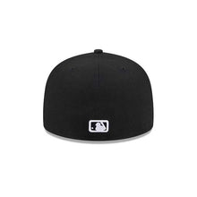 Load image into Gallery viewer, Atlanta Braves New Era MLB 59FIFTY 5950 Fitted Cap Hat Black Crown/Visor Black/White Logo Gray UV