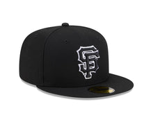 Load image into Gallery viewer, San Francisco Giants New Era MLB 59FIFTY 5950 Fitted Cap Hat Black Crown/Visor Black/White Logo Gray UV