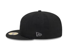 Load image into Gallery viewer, Los Angeles Dodgers New Era MLB 59FIFTY 5950 Fitted Cap Hat Black Crown/Visor Dark Gray Logo Gray UV