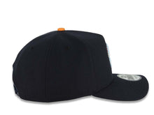 Load image into Gallery viewer, San Diego Padres New Era MLB 9FORTY 940 Adjustable A-Frame Cap Hat Navy Blue Crown/Visor Light Sky Blue/Pink Logo (2026 City Connect Batting Practice)