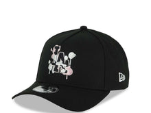 Load image into Gallery viewer, Los Angeles Dodgers New Era MLB 9FORTY 940 Adjustable A-Frame Cap Hat Black Crown/Visor Black Splatter Logo Back To Back World Series Champ Side Patch