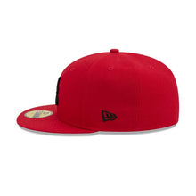 Load image into Gallery viewer, Atlanta Braves New Era MLB 59FIFTY 5950 Fitted Cap Hat Red Crown/Visor Black Logo Gray UV