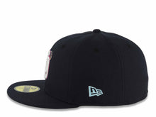 Load image into Gallery viewer, San Diego Padres New Era MLB 59FIFTY 5950 Fitted Cap Hat Navy Blue Crown/Visor White/Magenta Logo Gray UV (2026 City Connect Batting Practice)