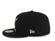 Load image into Gallery viewer, San Diego Padres New Era MLB 59FIFTY 5950 Fitted Cap Black Crown/Visor Black Swinging Friar Logo Keep The Faith Script 10 Years Petco Park Side Patch