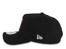 Load image into Gallery viewer, San Diego Padres New Era MLB 9FORTY 940 Adjustable A-Frame Cap Hat Black Crown/Visor Black/White/Pink Logo With Floral SD Logo Side Patch Gray UV