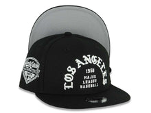 Load image into Gallery viewer, (Youth) Los Angeles Dodgers New Era MLB 9FIFTY 950 Snapback Cap Hat Black Crown/Visor White 1958 Major League Baseball Logo 2025 Champions Side Patch