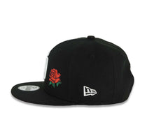 Load image into Gallery viewer, (Youth) San Diego Padres New Era MLB 9FIFTY 950 Snapback Cap Hat Black Crown/Visor White Logo With Rose 40th Anniversary Side Patch Red UV