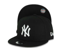 Load image into Gallery viewer, (Youth) New York Yankees New Era MLB 9FIFTY 950 Snapback Cap Hat Black Crown/Visor White Logo Black UV