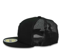 Load image into Gallery viewer, (Youth) San Diego Padres New Era MLB 59FIFTY 5950 Fitted Trucker/Mesh Cap Hat Black Crown/Visor Black Logo Black UV
