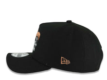 Load image into Gallery viewer, Mexico New Era 9FORTY 940 Adjustable A-Frame Cap Hat Black Crown/Visor White/Metallic Brown Skull Logo Aztec Calendar Side Patch Gray UV