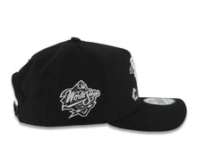 Load image into Gallery viewer, San Diego Padres New Era MLB 9FORTY 940 Adjustable A-Frame Cap Hat Black Crown/Visor White Surfing Logo 1998 World Series Side Patch Gray UV