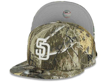 Load image into Gallery viewer, San Diego Padres New Era MLB 9FIFTY 950 Snapback Cap Hat Real Tree Edge Camo Crown/Visor Glow White Logo Gray UV