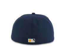 Load image into Gallery viewer, San Diego Padres New Era MLB 59FIFTY 5950 Fitted Cap Hat Navy Blue Crown/Visor White/Navy Blue/Yellow Logo Gray UV