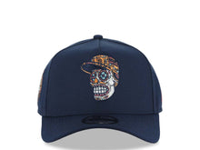 Load image into Gallery viewer, San Diego Padres New Era MLB 9FORTY 940 Adjustable A-Frame Cap Hat Navy Blue Crown/Visor Sugar Skull Logo 40th Anniversary Side Patch Gray UV