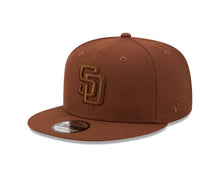 Load image into Gallery viewer, San Diego Padres New Era MLB 9FIFTY 950 Snapback Cap Hat Dark Brown Crown/Visor Dark Brown Logo Gray UV (Color Pack)