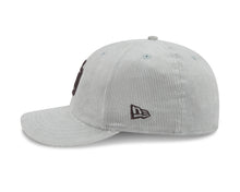 Load image into Gallery viewer, (Corduroy) San Diego Padres New Era MLB 59FIFTY 5950 Fitted Cap Hat Gray Crown/Visor Dark Brown Logo Gray UV