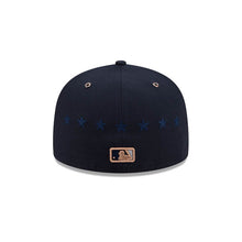 Load image into Gallery viewer, New York Yankees New Era MLB 59FIFTY 5950 Fitted Cap Hat Navy Blue Crown/Visor White/Metallic Brown Logo 2026 All-Star Game Side Patch