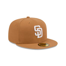 Load image into Gallery viewer, San Diego Padres New Era MLB 59FIFTY 5950 Fitted Cap Hat Light Brown Crown/Visor White Logo Gray UV