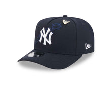 Load image into Gallery viewer, New York Yankees New Era MLB 9FIFTY 950 Snapback A-Frame Cap Hat Navy Blue Crown/Visor White Logo With Landmark Gray UV