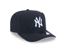 Load image into Gallery viewer, New York Yankees New Era MLB 9FIFTY 950 Snapback A-Frame Cap Hat Navy Blue Crown/Visor White Logo With Landmark Gray UV