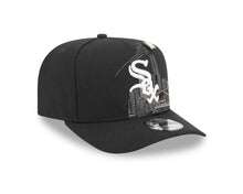 Load image into Gallery viewer, Chicago White Sox New Era MLB 9FIFTY 950 Snapback A-Frame Cap Hat Black Crown/Visor White Logo With Landmark Gray UV