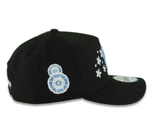 Load image into Gallery viewer, Los Angeles Dodgers New Era MLB 9FORTY 940 Adjustable A-Frame Cap Hat Black Crown/Visor Sky Blue Logo With White Cherry Blossoms Floral Side Patch