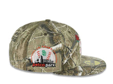 Load image into Gallery viewer, San Diego Padres New Era MLB 59FIFTY 5950 Fitted Cap Hat Real Tree Edge Camo Crown/Visor Pink/White Logo With Rose 10 Years Petco Park Side Patch