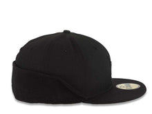 Load image into Gallery viewer, Los Angeles Dodgers New Era MLB 59FIFTY 5950 Fitted Cleencut Cap Hat Black Crown/Visor Black Logo