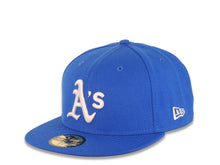 Load image into Gallery viewer, Oakland A's Athletics New Era MLB 59FIFTY 5950 Fitted Cap Hat Light Royal Blue Crown/Visor White Logo