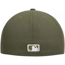 Load image into Gallery viewer, Atlanta Braves New Era  MLB 59FIFTY 5950 Fitted Cap Hat Olive Green Crown/Visor White Logo