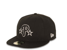 Load image into Gallery viewer, Philadelphia Phillies New Era MLB 59FIFTY 5950 Fitted Cap Hat Black Crown/Visor Black/White Logo With Stars