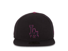 Load image into Gallery viewer, Los Angeles Dodgers New Era MLB 59FIFTY 5950 Fitted Cap Hat Dark Navy Blue Crown/Visor Navy Blue/Magenta Logo