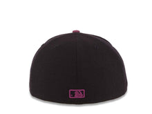 Load image into Gallery viewer, Los Angeles Dodgers New Era MLB 59FIFTY 5950 Fitted Cap Hat Dark Navy Blue Crown/Visor Navy Blue/Magenta Logo