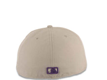Load image into Gallery viewer, Los Angeles Dodgers New Era MLB 59FIFTY 5950 Fitted Cap Hat Gray Crown/Visor Purple Logo Purple UV