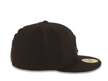 Load image into Gallery viewer, Cincinnati Reds New Era MLB 59FIFTY 5950 Fitted Cap Hat Black Crown/Visor Black/Teal Blue Logo