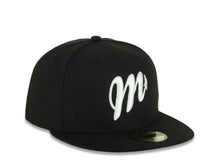 Load image into Gallery viewer, Mexican Diablos New Era 59FIFTY 5950 Fitted Cap Hat Black Crown/Visor White Logo Gray UV