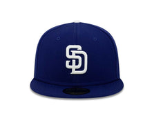 Load image into Gallery viewer, San Diego Padres New Era MLB 59FIFTY 5950 Fitted Cap Hat Dark Royal Blue Crown/Visor White Logo Gray UV