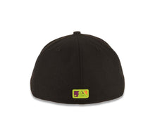 Load image into Gallery viewer, Los Angeles Anaheim Angels New Era MLB 59FIFTY 5950 Fitted Cap Hat Black Crown/Visor Neon Orange/Magenta/Lime Green Halo Logo