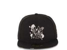 Load image into Gallery viewer, New York Yankees New Era MLB 59FIFTY 5950 Fitted Cap Hat Black Crown/Visor Black/White Splatter Logo Camo UV