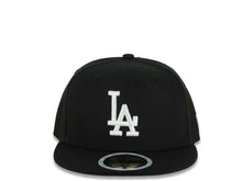 Load image into Gallery viewer, (Youth) Los Angeles Dodgers New Era MLB 59FIFTY 5950 Fitted Cap Hat Black Crown/Visor White Logo Black UV