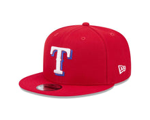 Load image into Gallery viewer, Texas Rangers New Era MLB 9FIFTY 950 Snapback Cap Hat Red Crown/Visor White/Red/Royal Blue Logo