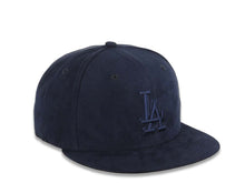 Load image into Gallery viewer, Los Angeles Dodgers New Era MLB 59FIFTY 5950 Fitted Cap Hat Navy Blue Suede Crown/Visor Navy Blue Logo (Spring Suede)