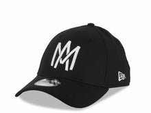 Load image into Gallery viewer, Aguilas de Mexicali New Era 39THIRTY 3930 Flexfit Cap Hat Black Crown/Visor White Logo