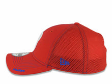 Load image into Gallery viewer, Philadelphia Phillies New Era MLB 39THIRTY 3930 Neo Flexfit Trucker/Mesh Cap Hat Red Crown/Visor White Logo