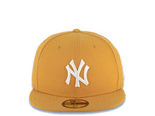 Load image into Gallery viewer, New York Yankees New Era MLB 59FIFTY 5950 Fitted Cap Hat Wheat Crown/Visor White Logo