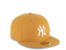 Load image into Gallery viewer, New York Yankees New Era MLB 59FIFTY 5950 Fitted Cap Hat Wheat Crown/Visor White Logo