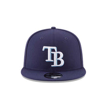 Load image into Gallery viewer, Tampa Bay Rays New Era MLB 9FIFTY 950 Snapback Cap Hat Navy Blue Crown/Visor White/Sky Blue Logo